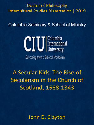 cover image of A Secular Kirk: The Rise of Secularism in the Church of Scotland, 1688-1843